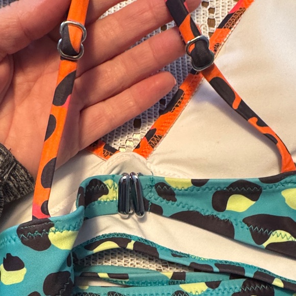 SHEIN Multicolor Tropical Leopard high waisted bikini size XXL - Picture 5 of 7